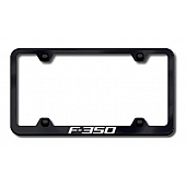 Automotive Gold License Plate Frame - Black Stainless Steel - LFWF35EB