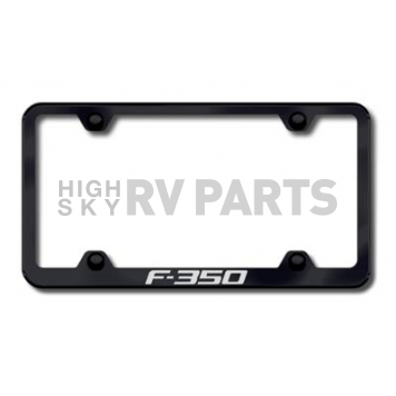 Automotive Gold License Plate Frame - Black Stainless Steel - LFWF35EB