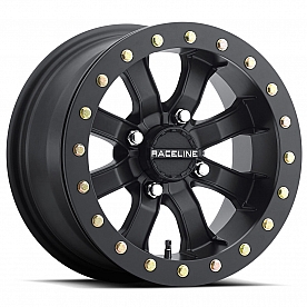 RaceLine Wheel 14 Diameter 10 Offset Aluminum Black Single