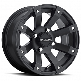 RaceLine Wheel 14 Diameter 10 Offset Aluminum Black Single
