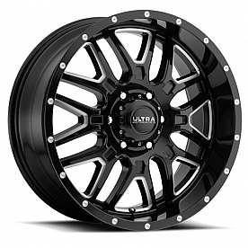Ultra Wheel 24 Diameter -44 Offset Gloss With Milled Accents Single - 203-2483BM44
