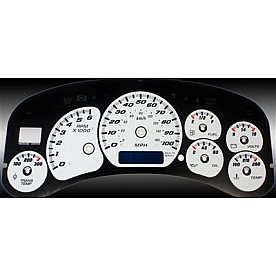 US Speedo Gauge Face Overlay - White Daytime Color/ Black Letter Color - CK1000240