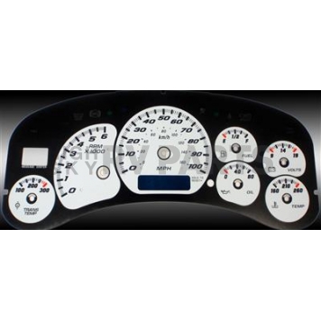 US Speedo Gauge Face Overlay - White Daytime Color/ Black Letter Color - CK1000240