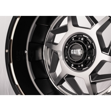 Grid Wheel GD14 - 22 x 12 Anthracite With Black Lip - GD1422120237A408-1