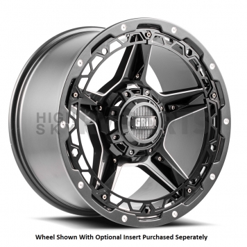 Grid Wheel GD04 - 22 x 12 Black With Natural Accents - GD0422120237G408-3