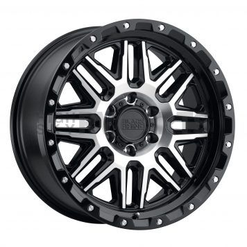 Black Rhino Wheel Alamo - 20 x 9 Black With Natural Face And Stainless Bolts - 2090ALA126140B12