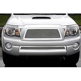 T-Rex Truck Products Grille Insert - Mesh Trapezoid Polished Stainless Steel - 54936