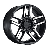 Black Rhino Wheel Mesa - 17 x 8.5 Black With Natural Face - 1785MSA-86140F12