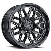 Black Rhino Wheel Hollister - 17 x 9.5 Black With Natural Accents - 1795HSR126140B12