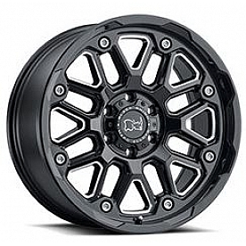 Black Rhino Wheel Hollister - 17 x 9.5 Black With Natural Accents - 1795HSR126140B12