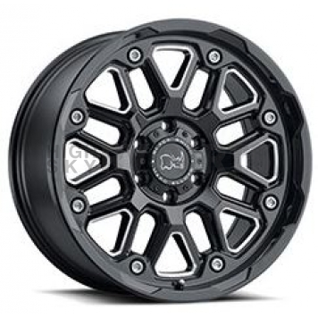 Black Rhino Wheel Hollister - 17 x 9.5 Black With Natural Accents - 1795HSR126140B12