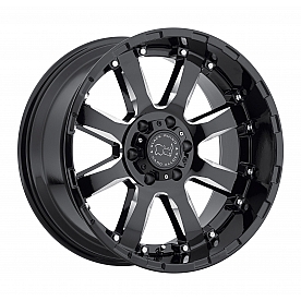 Black Rhino Wheel Sierra - 17 x 9 Black With Natural Accents - 1790SRA126140B12