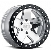 Black Rhino Wheel Crawler - 17 x 8.5 Silver With Natural Face And Black Lip - 1785CRL-26140S12
