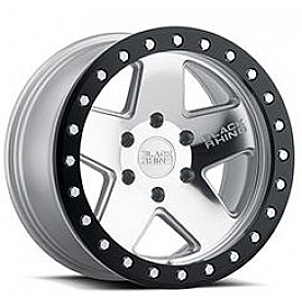 Black Rhino Wheel Crawler - 17 x 8.5 Silver With Natural Face And Black Lip - 1785CRL-26140S12