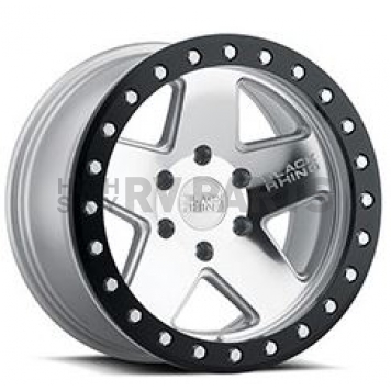 Black Rhino Wheel Crawler - 17 x 8.5 Silver With Natural Face And Black Lip - 1785CRL-26140S12