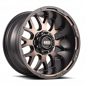 Grid Wheel GD02 - 20 x 10 Black With Bronze Dark Tint - GD0220100237D208
