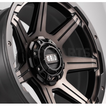 Grid Wheel GD06 - 20 x 9 Black With Natural Face - GD0620090237D1008-1