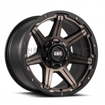 Grid Wheel GD06 - 20 x 9 Black With Natural Face - GD0620090655D3010