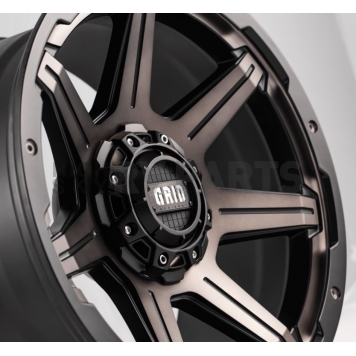 Grid Wheel GD06 - 20 x 9 Black With Natural Face - GD0620090655D3010-5