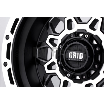 Grid Wheel GD09 - 20 x 9 Black With Natural Accents - GD0920090237F106-1