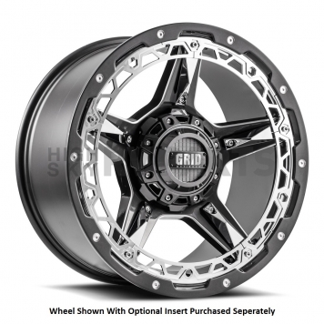 Grid Wheel GD04 - 20 x 10 Black With Natural Accents - GD0420100237G108-2