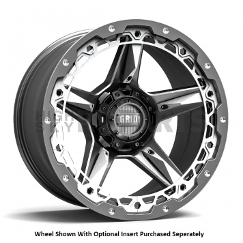 Grid Wheel GD04 - 20 x 10 Black With Natural Accents - GD0420100237G108-4