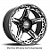 Grid Wheel GD04 - 20 x 10 Black With Natural Accents - GD0420100237G108