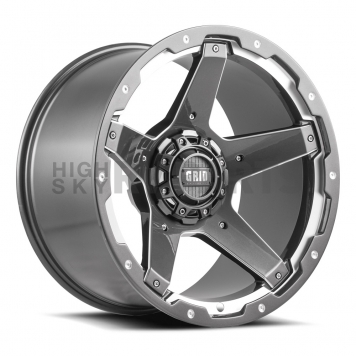 Grid Wheel GD04 - 20 x 10 Black With Natural Accents - GD0420100237G208