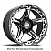 Grid Wheel GD04 - 20 x 10 Black With Natural Accents - GD0420100237G208