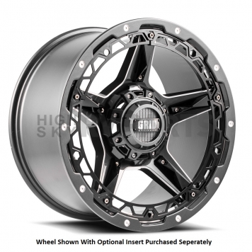 Grid Wheel GD04 - 20 x 9 Black With Natural Accents - GD0420090655G3510-3