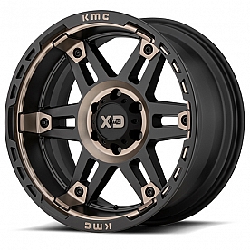 KMC Wheel 20 Diameter 18 Offset Aluminum Black With Dark Tinted Single