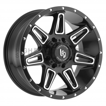 LRG Wheels Burst Series - 20 x 10 Black With Natural Accents - 11721083312N