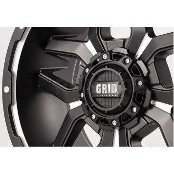 Grid Wheel GD07 - 17 x 9 Black With Natural Accents - GD0717090237F1506-1