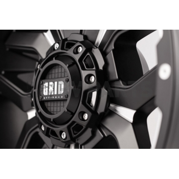 Grid Wheel GD07 - 17 x 9 Black With Natural Accents - GD0717090237F1506-4