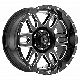 LRG Wheels Squadron 116 - 20 x 10 Black With Natural Accents - 11621083912N