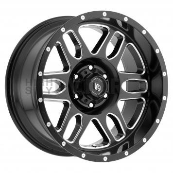 LRG Wheels Squadron 116 - 20 x 10 Black With Natural Accents - 11621083912N