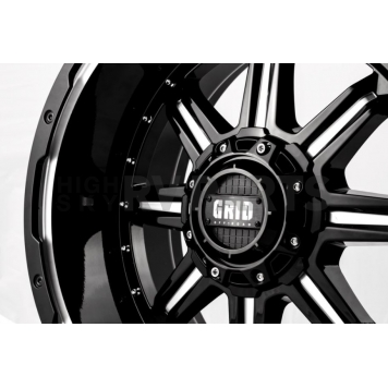 Grid Wheel GD10 - 17 x 9 Gloss Black With Natural Accents - GD1017090237M106-1