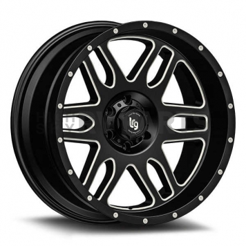 LRG Wheels Squadron 116 - 20 x 10 Black With Natural Accents - 11621083924N