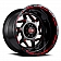 Grid Wheel GD14 - 17 x 9 Black With Red Accents - GD1417090237E108