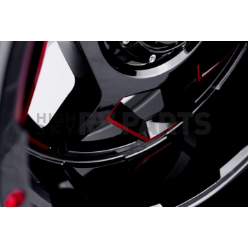 Grid Wheel GD14 - 17 x 9 Black With Red Accents - GD1417090237E108-2
