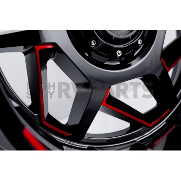 Grid Wheel GD14 - 17 x 9 Black With Red Accents - GD1417090237E108-3