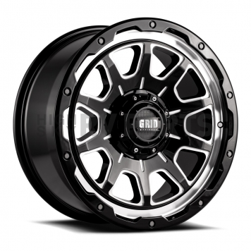 Grid Wheel GD15 - 17 x 9 Black With Natural Accents - GD1517090237M108