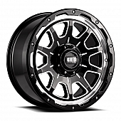 Grid Wheel GD15 - 17 x 9 Black With Natural Accents - GD1517090237M1508