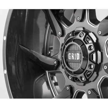 Grid Wheel GD01 - 17 x 9 Graphite With Natural Accents - GD0117090655G1810-1