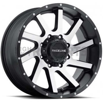 RaceLine Wheel 932M Twist 20 x 9 Black With Natural Face - 932M-29066-00