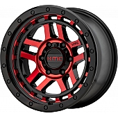 KMC Wheel KM540 Recon 17 x 9 Black With Natural Face And Red Tinted - KM54079068912N