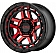 KMC Wheel KM540 Recon 17 x 9 Black With Natural Face And Red Tinted - KM54079068912N