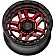KMC Wheel KM540 Recon 17 x 9 Black With Natural Face And Red Tinted - KM54079068912N