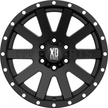 KMC Wheel 17 Inch Diameter 30 Offset Aluminum Black With Natural Flange Single
