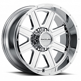 RaceLine Wheel 20 Diameter 0 Offset Aluminum Silver Single